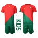 Günstige Portugal Babykleidung Heim Fussballtrikot Kinder WM 2022 Kurzarm (+ kurze hosen)